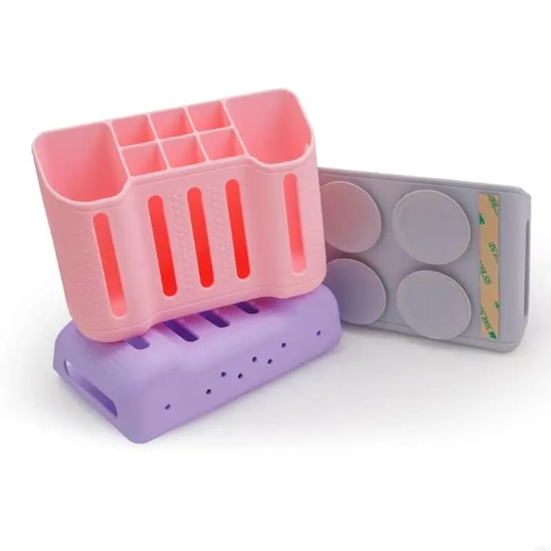 A0KE Ventosa flessibile Spazzolino Dentifricio Portaoggetti Accessorio da bagno Supporto per da appoggio per uso
