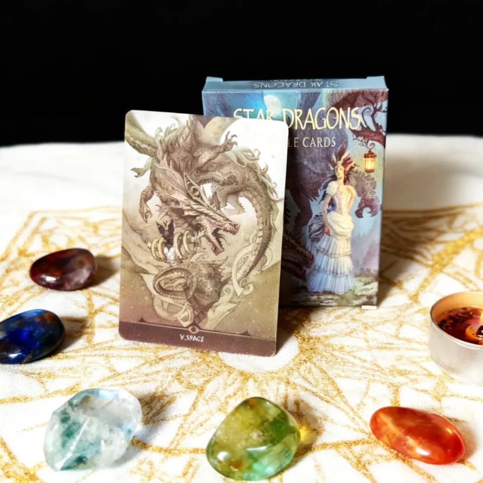 Vendita calda Star Dragons Oracle Leisure Entertainment Card Family Gathering Divination Deck Tarocchi Gioco di carte da gioco