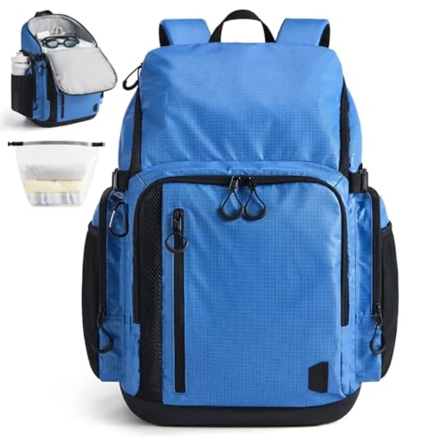 Set di 2 Borse da Nuoto per Nuotatori con Scomparto per Scarpe, Zaino Impermeabile da 35L per Uomini e Donne, Borsa Sportiva per Nuoto e Palestra