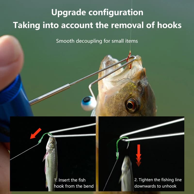 Fishing Line Extrusion Bait Feeder Metal Fishing Hook Extractor For Small Objects Squeezer Hook Remover Fishing Gear