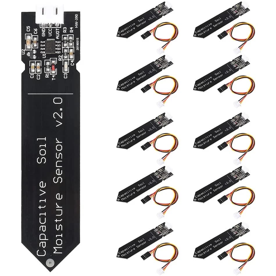 Corrosion-resistant soil moisture capacitive sensor for moisture detection Arduino DIY garden irrigation