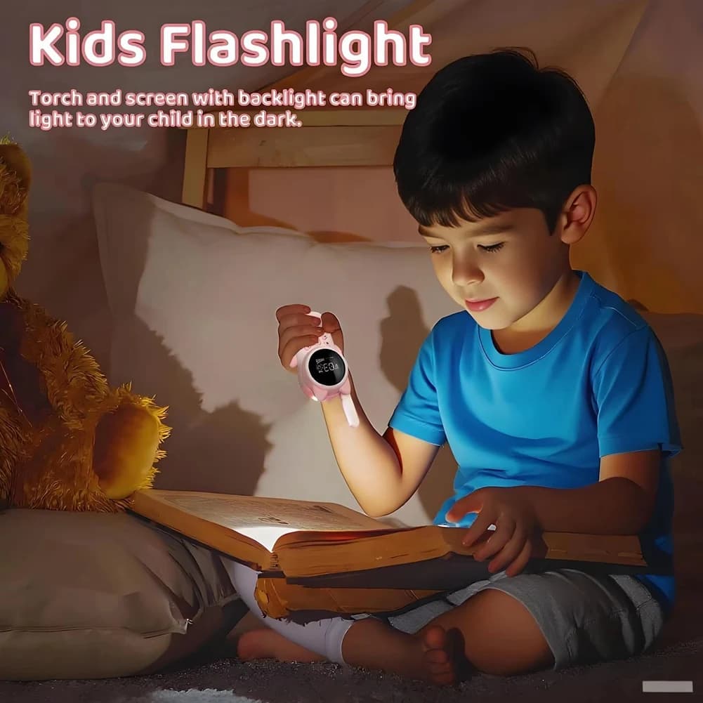 A64I 2PCS Walkie Talkie per bambini Schermo LCD Torcia elettrica 2 vie Radio a lungo raggio Telefono Bambini Ragazzi Ragazze Regali di Natale A