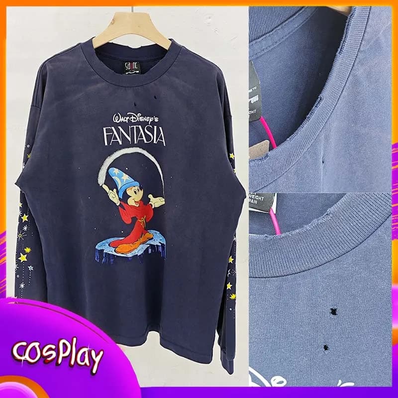 Felpe con cappuccio Fantasy Mickey Disney Cartoon stampato VTG Felpa a maniche lunghe Moda casual Trendy Top Allentato INS Abbigliamento donna Regalo