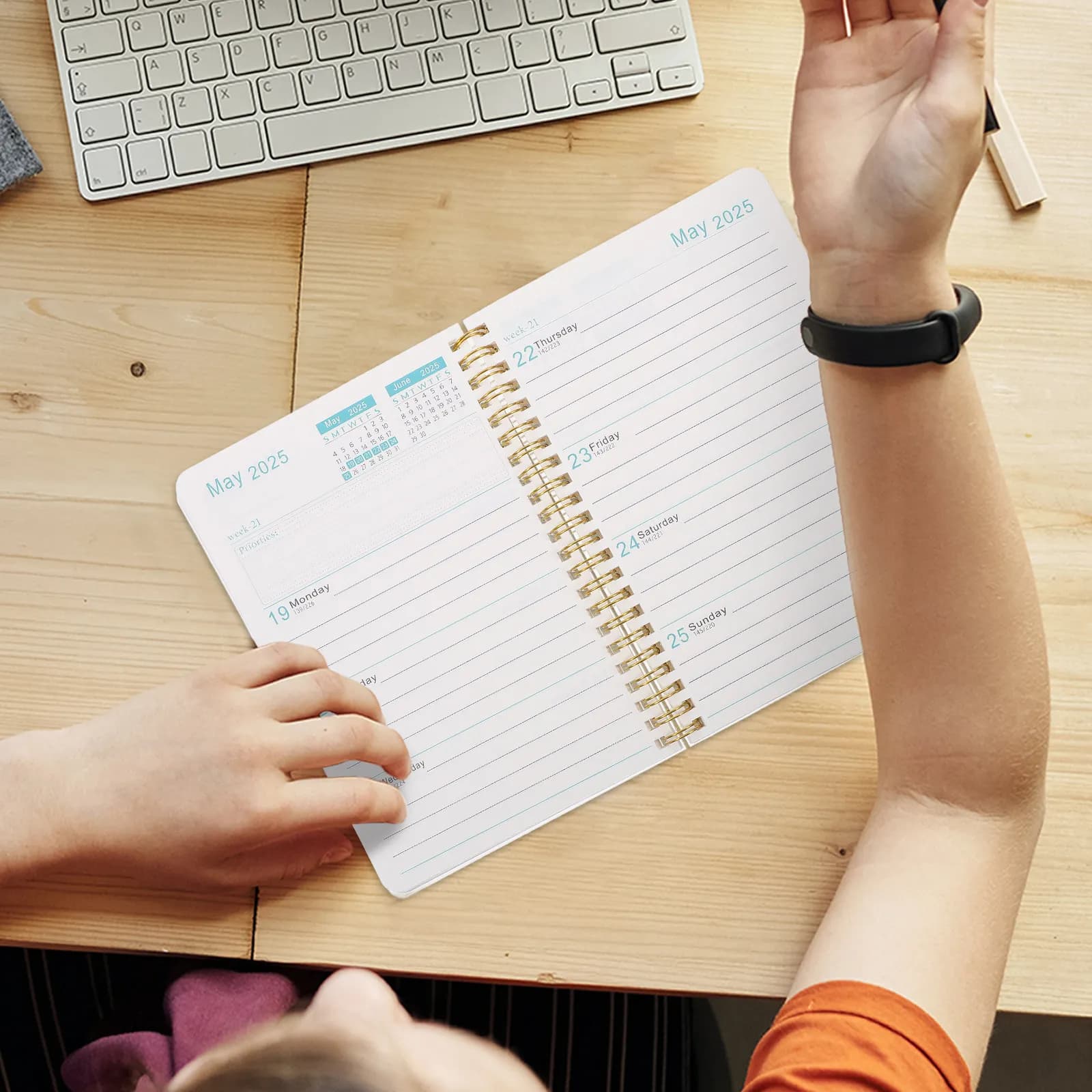 Quaderni per Lavoro, Organizzazione Familiare, Appunti Scolastici, Diario a Righe, Blocco Note per Riunioni