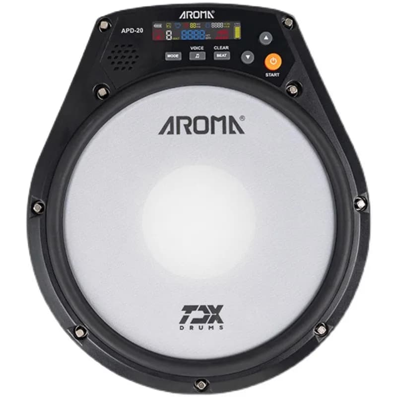 Aroma Ricaricabile Multifunzione Digitale Elettrico Elettronico Dumb Drum Pad con Rilevamento della Velocità Metronomo Pratica APD-20