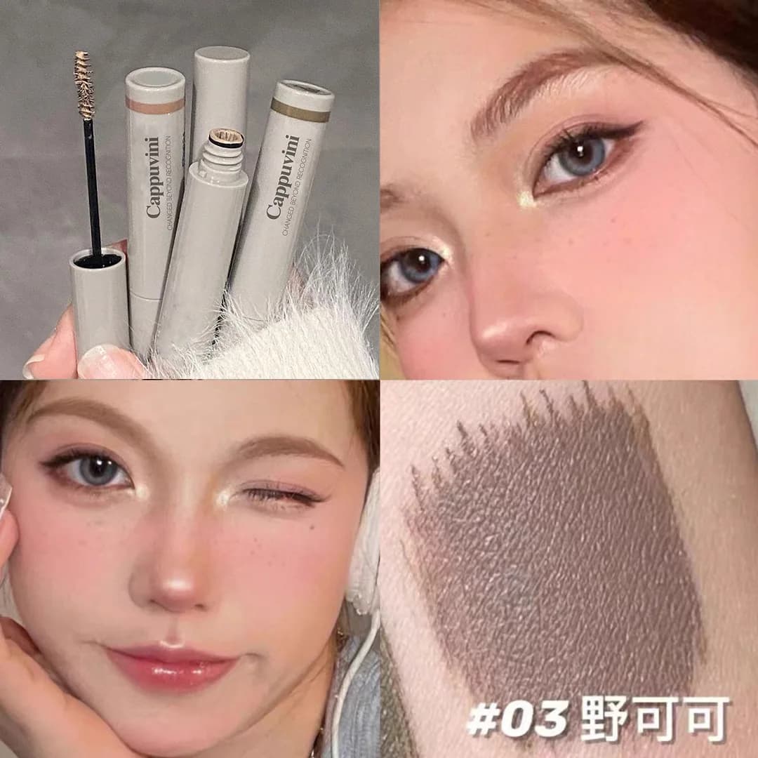 Mascara Sopracciglia Leggero Anti-sbavature Impermeabile Effetto Naturale Voluminoso per Studentesse Cosmetico Quotidiano Economico