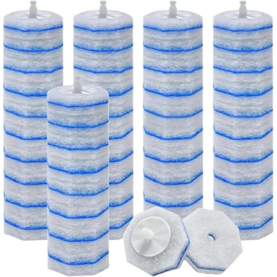 Confezione da 50 Cuscinetti di Ricambio per Spazzola WC Compatibili con Manici Clorox - Cuscinetti Monouso per Pulizia WC - Pulizia Profonda
