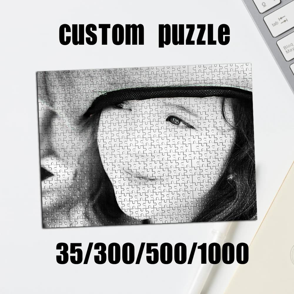 Puzzle personalizzato con foto da 35/300/500/1000 pezzi, puzzle educativo con ritratto personalizzato
