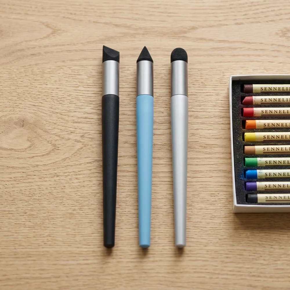 Set di 3 Spugne Morbide per Sfumature, Pennelli per Pastelli a Olio per Disegno Artistico, Confezione Nuova e Usata Assortita