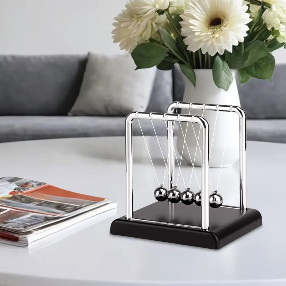 Newtons Cradle Steel Balance Ball Teaching Supplies Physics Science Pendulum Desk Gifts Home Decoration