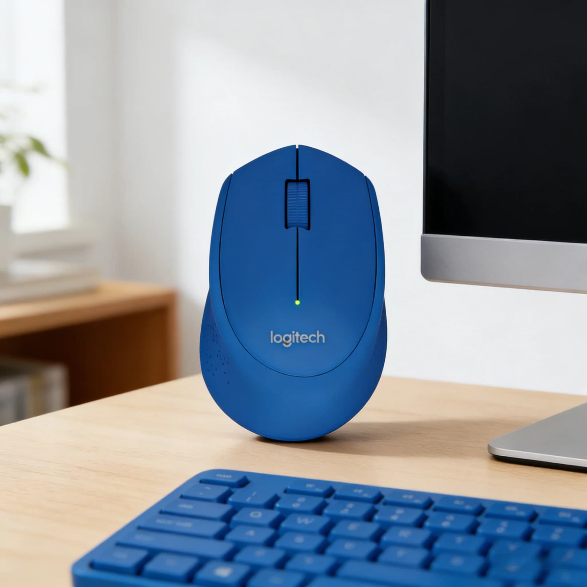 Mouse wireless silenzioso Logitech M28 2.4G USB con riduzione del rumore del 90% e batteria da 18 mesi per Windows, Mac, laptop, ufficio, biblioteca