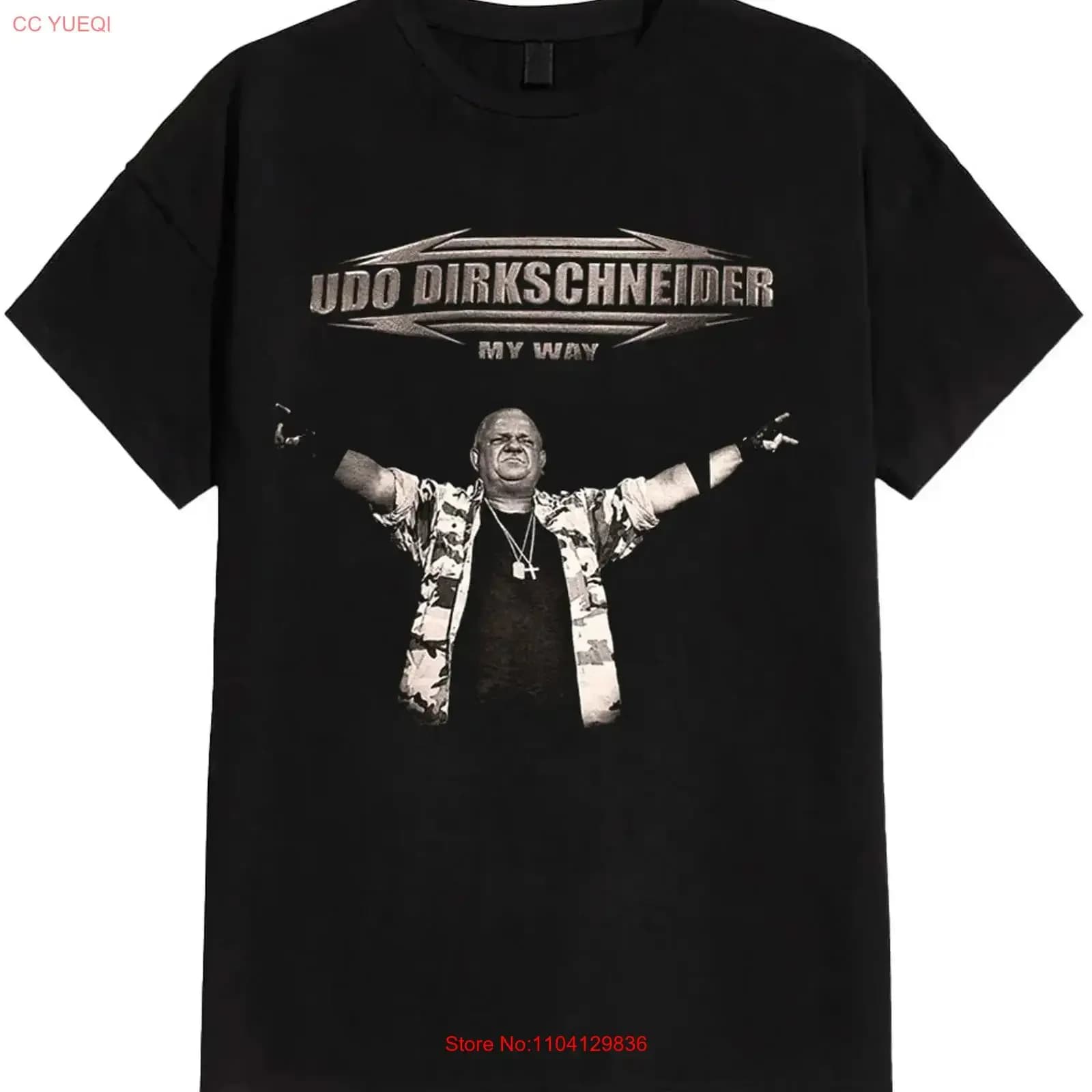 T-shirt with photo of the band Udo Dirkschneider from the S to the 5XL UR183 vintage washed versatile casual soft slightly breathable elegant