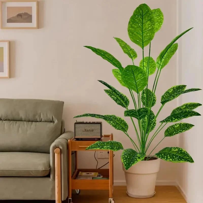 Grande Pianta Artificiale Tropicale, Foglia di Banano Finta, Pianta Oversize con Foglie di Palma, Fogliame Realistico al Tatto per Decorazione Domestica