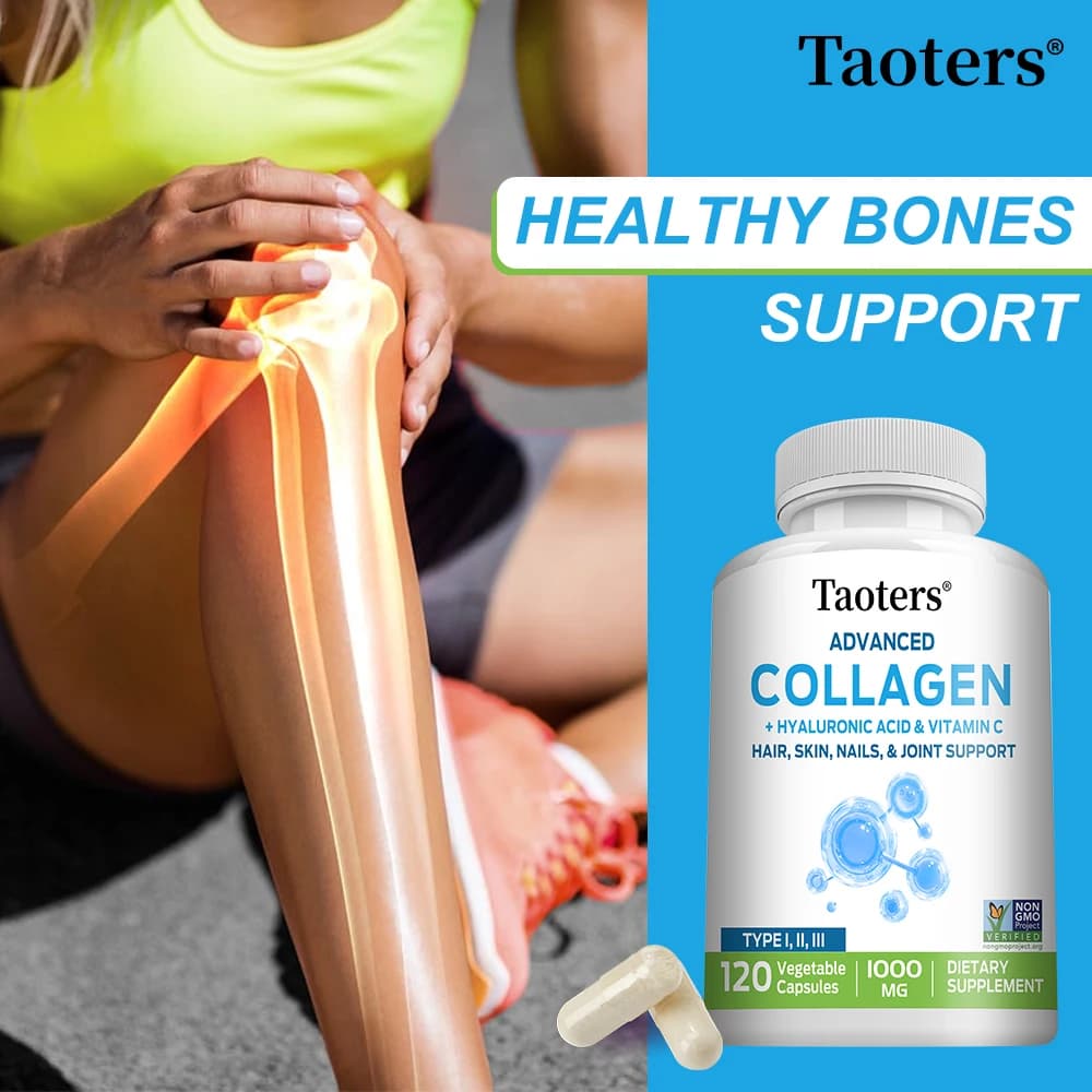 Multi Collagen Supplement - Vitamin C for Skin Whitening, Anti-Aging, Biotin, Hydrolyzed Collagen Type I, II, III and V