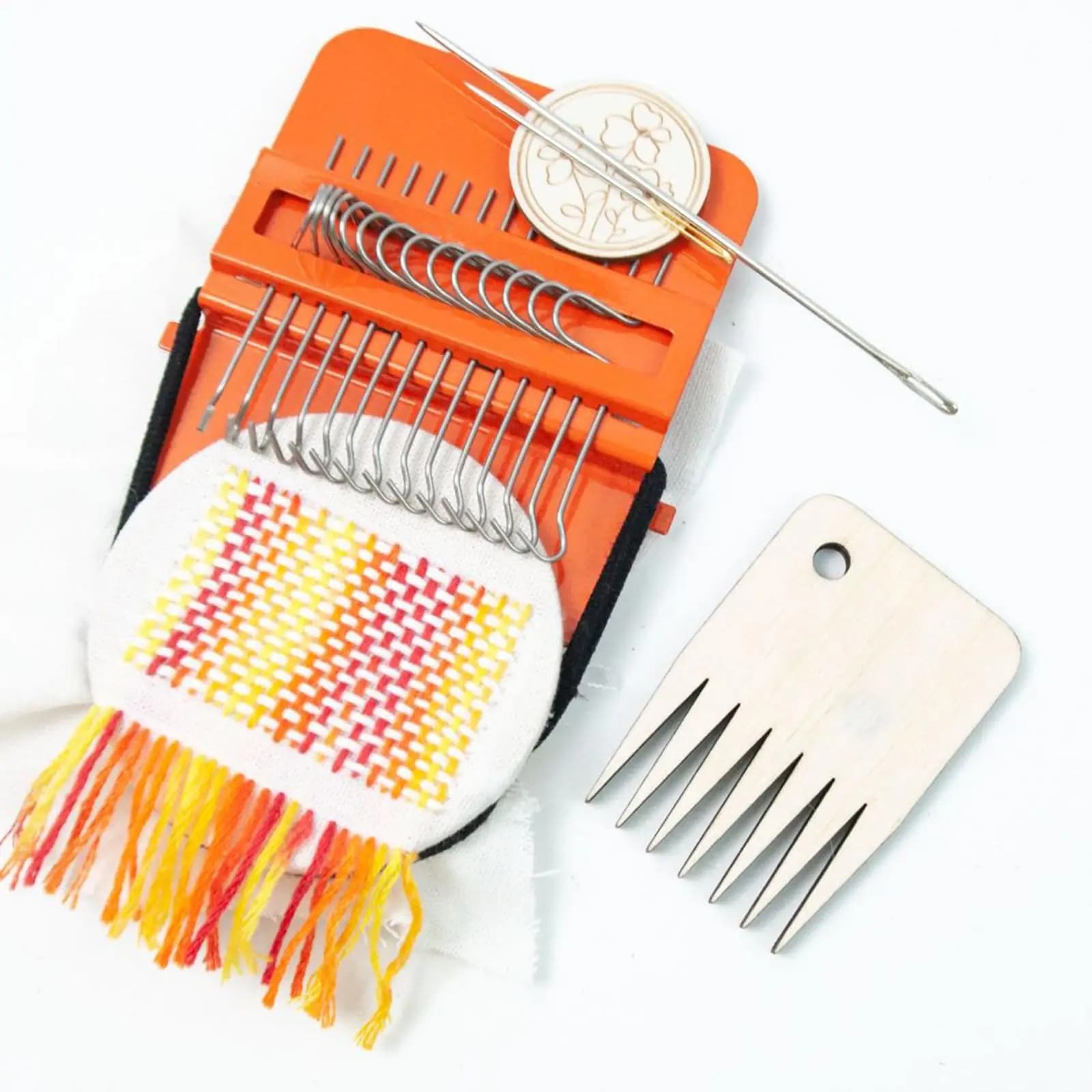 Knitted Crochet Hooks Weaving Mending Loom Repair Weave Tool for Making