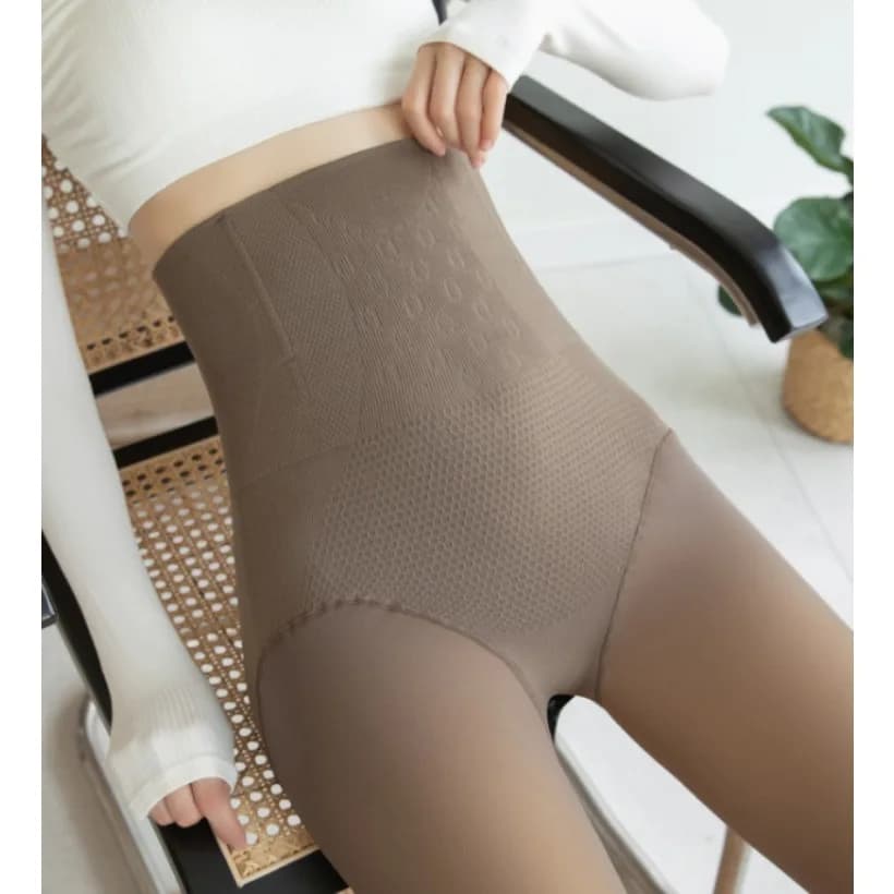 Calzino traslucido da donna Pantaloni peluche Collant invernale Collant in pile Calze Calde Hip Lift Calzino termico da donna a vita alta femminile