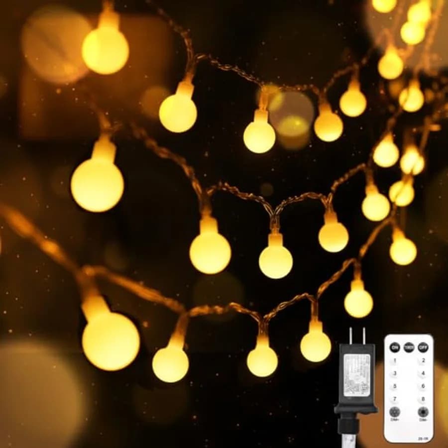 Luci a Stringa per Camera da Letto, 30 Metri, 300 LED, Luci a Globo Collegabili, Luci Fatate da Interno con Telecomando