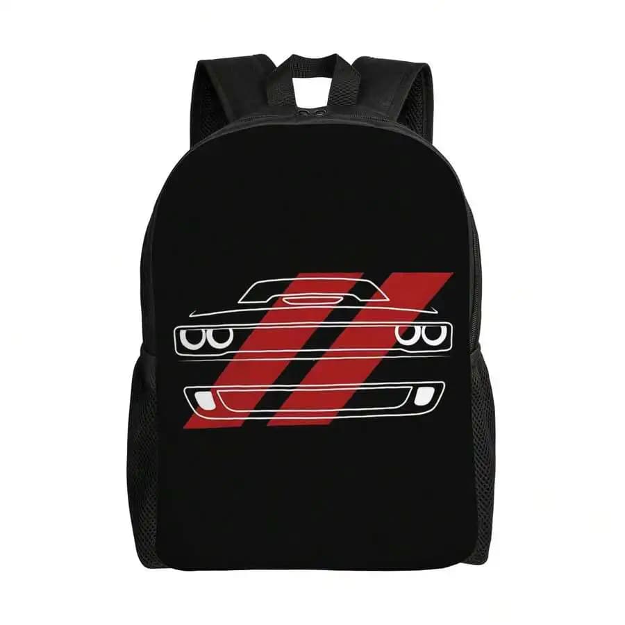 Car Styling Striped Print Backpack For Commuting Travel Leisure Unisex