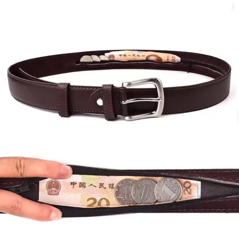 Marsupio da viaggio antifurto per contanti Marsupio da donna portatile nascosto con cinturino per soldi Portafoglio Marsupio da uomo Cintura nascosta segreta 115/125 cm