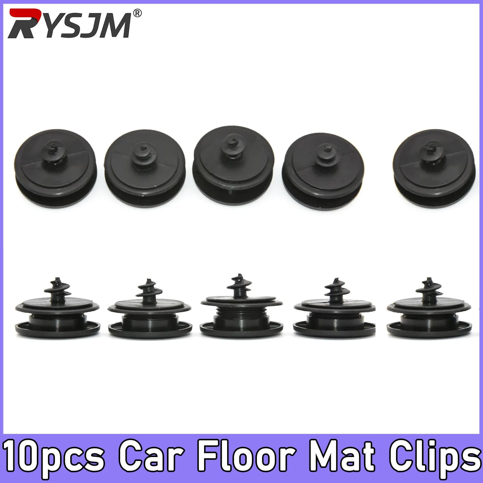 10pcs Universal Car Floor Mat Clips Retention Holders Grips Carpet Fixing Clamps Buckles Anti Skid Fastener Retainer Resistan