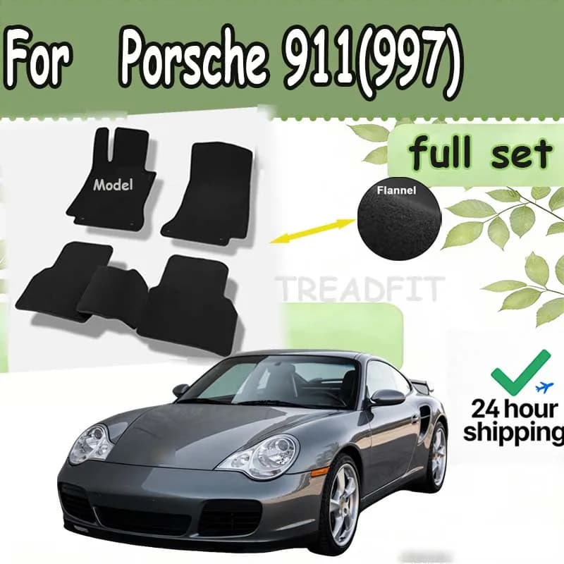 Velour mats Car Floor Mats Carpet Rugs For Porsche 911(997)2005-2012 Anti-slip Stylish