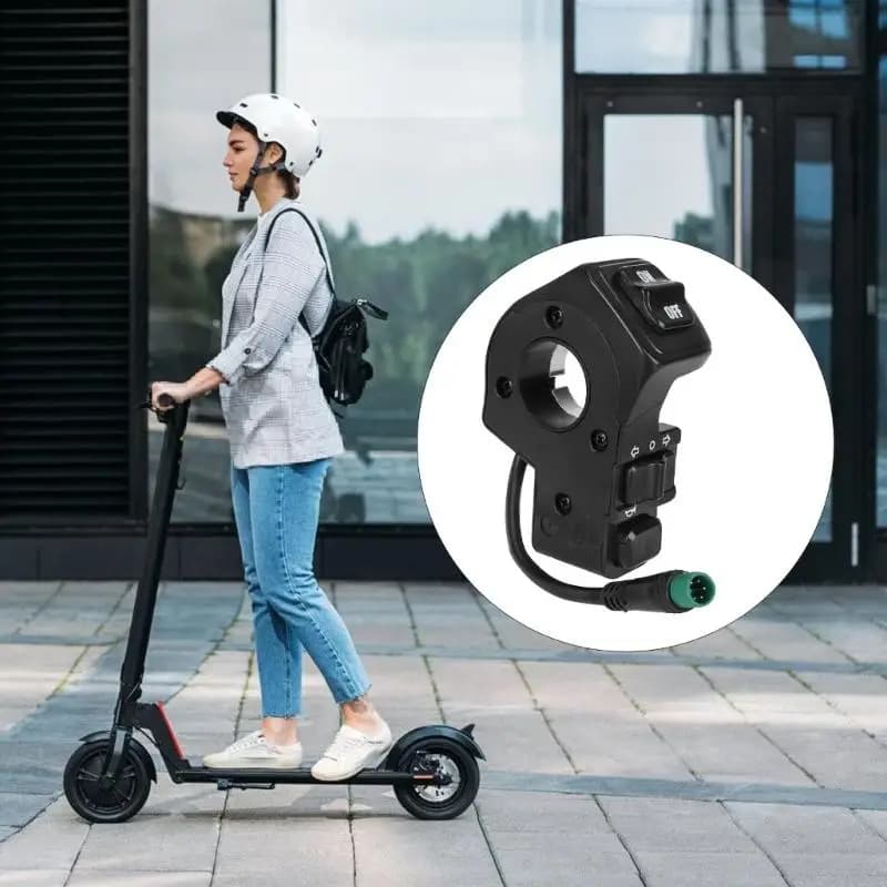 652F Interruttori a pulsante per fari impermeabili Interruttori per indicatori direzione a 5 pin per scooter elettrico per