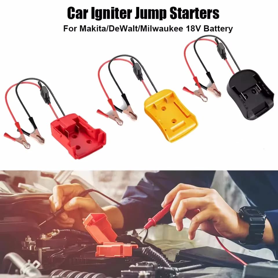 Auto di Emergenza Adattatore FAI DA TE Automotive 30A Fusibile Accenditore Salto di Avviamento per Makita per Milwaukee per Dewalt 18V Batteria Li-Ion