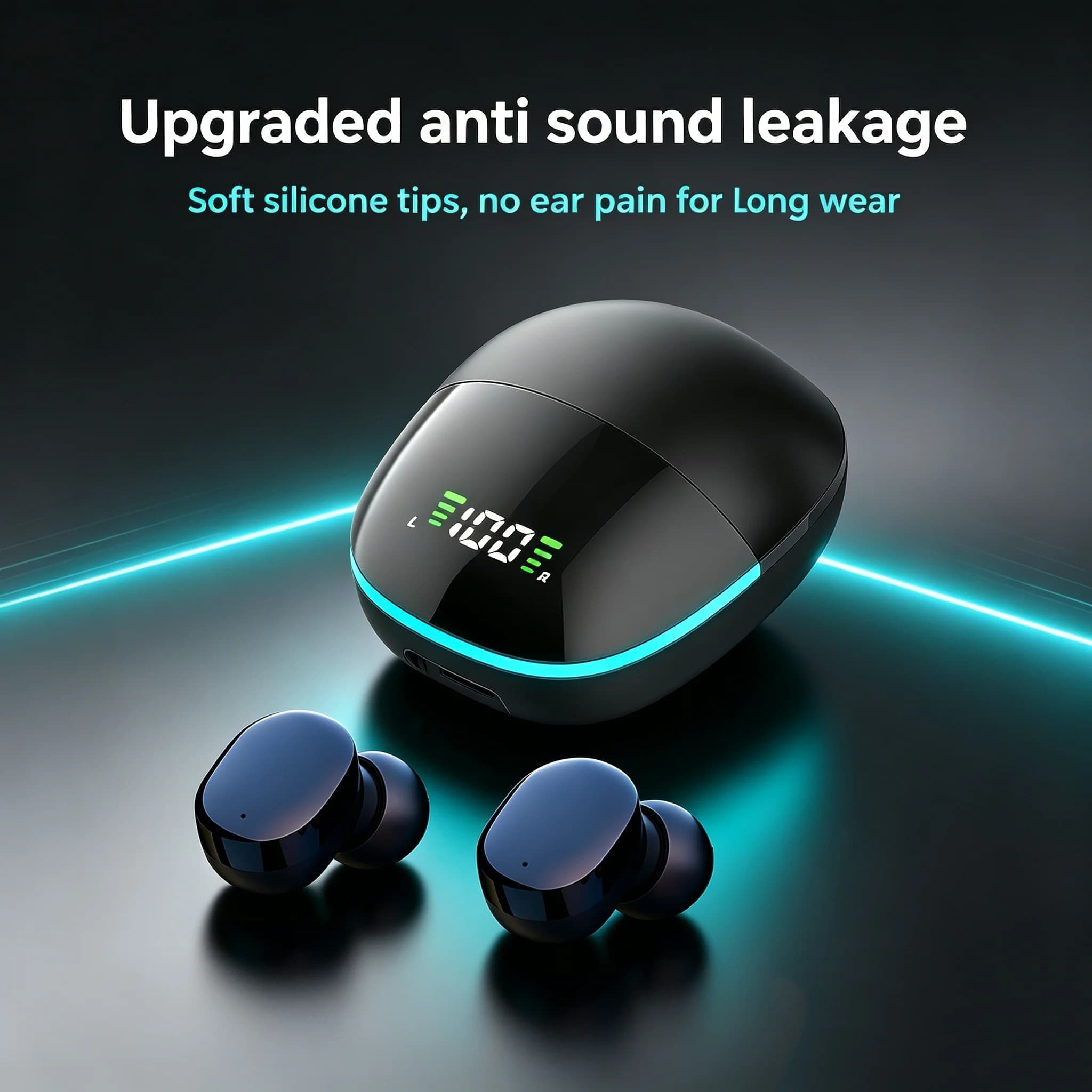 Factory Direct Sale Hot Sale TWS Bluetooth 5.1 Wireless Earphones, Ultra Cost Effective, Digital LED Display Charging Case, Upgr
