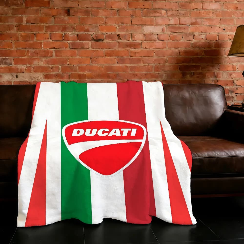 Blanket Logo D-Ducati-ES Super Warm Comfortable Plush Throw Blanket Cool Child Home Sofa Bedroom Gift