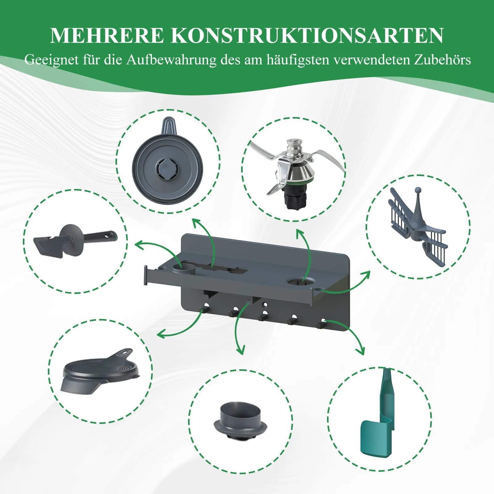 Supporto Multifunzionale Compatibile con Thermomix TM31 TM5 TM6, Porta Frusta a Farfalla, Accessori Organizzatori per Cucina