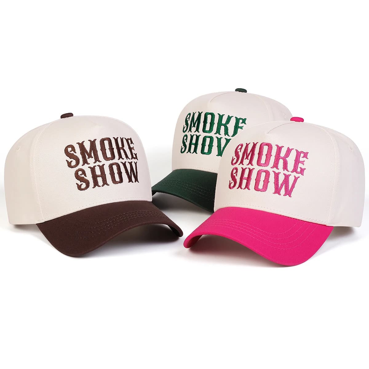 Unisex baseball caps with embroidery letter SMOKE SHOW Adjustable casual hats for outdoors spring autumn Sun protection hat Sports cap