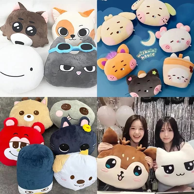 Kpop Babymonster Plushies Nctwish Boynextdoor Riize Gidle Plave Enchiin Plush Cushion Kawaii Stuffed Animal Throw Pillow Home
