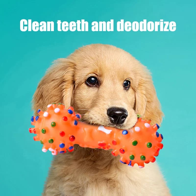 Giocattolo da Masticare per Cani in Gomma Naturale Sicuro ed Ecologico Flessibile Resistente ai Morsi Pulisce i Denti