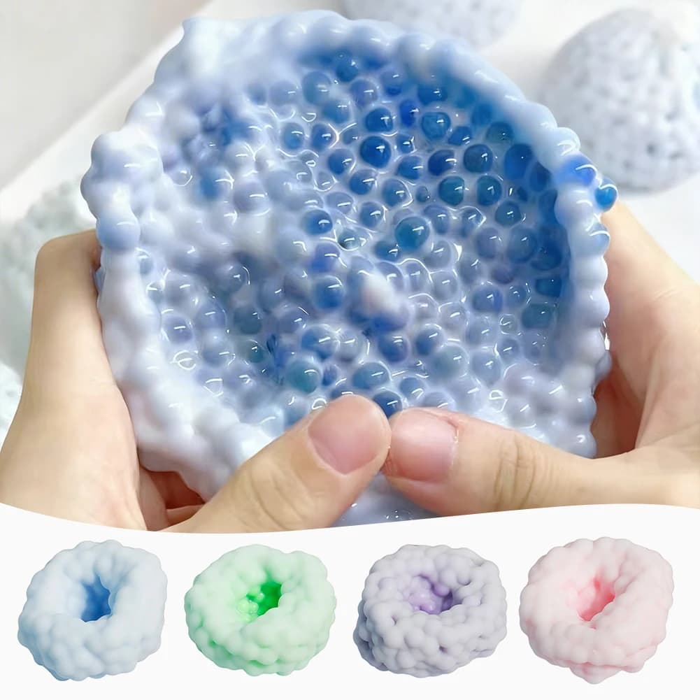Squishy croccanti Palla antistress Fidgets Giocattolo Artigianato fatto a mano Palline antistress per alleviare l'ansia Giocattoli da spremere per i bambini presenti