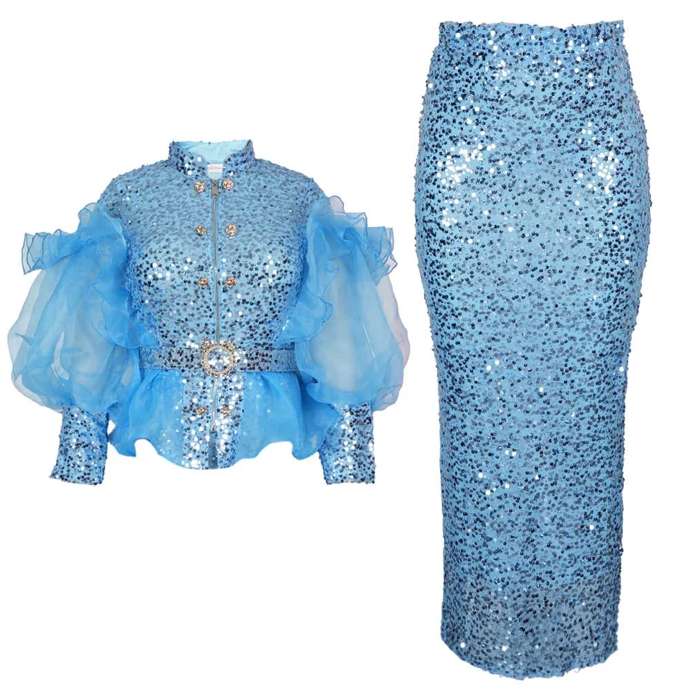 Abiti africani per donna Set da 2 pezzi Top e gonne Abiti Dashiki Ankara Abiti natalizi Abito Abiti da festa di nozze taglie forti