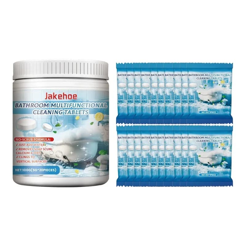 Bathroom Cleaning Tablets, Deodorize Bathrooms, Remove Stains on Washbasins, Limescale Remover for Bathtubs and Glass, Household Cleaning Tablets