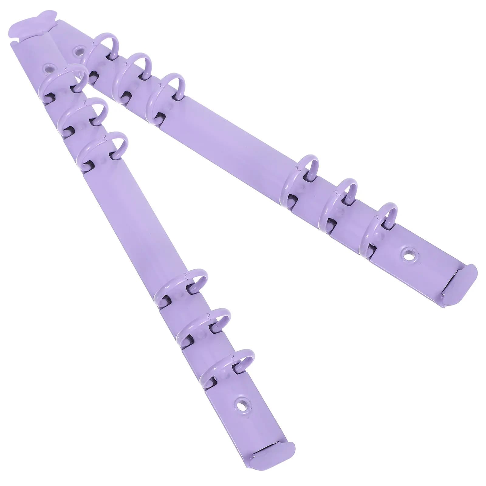2 Pezzi Anelli Raccoglitori in Metallo Viola a 6 Anelli, Meccanismo Staccabile per Agende e Quaderni, Accessori di Ricambio per Rilegatura