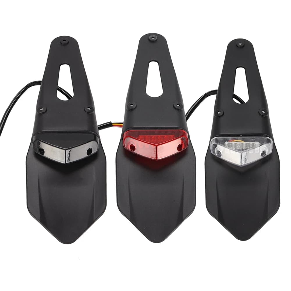Universal rear brake lamp for motorcycle 12V LED plate holder rear fender for bike offroad Enduro