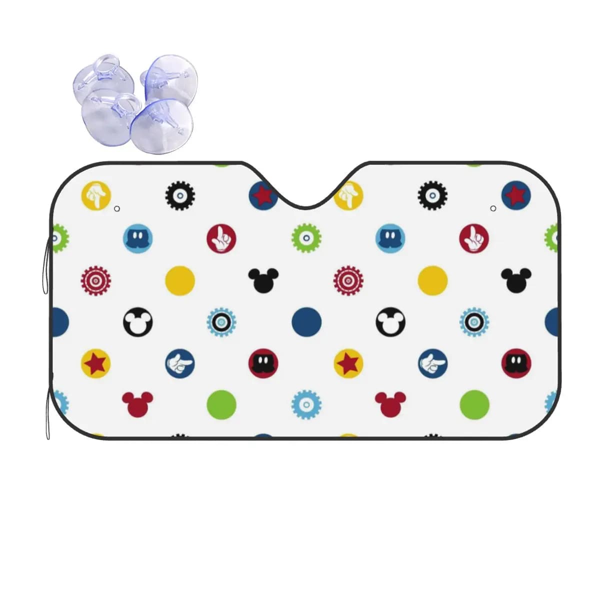 Topolino Minnie Mouse Parabrezza pieghevole Parasole 76x140 cm Foglio di alluminio Parasole per auto Accessori Coperture