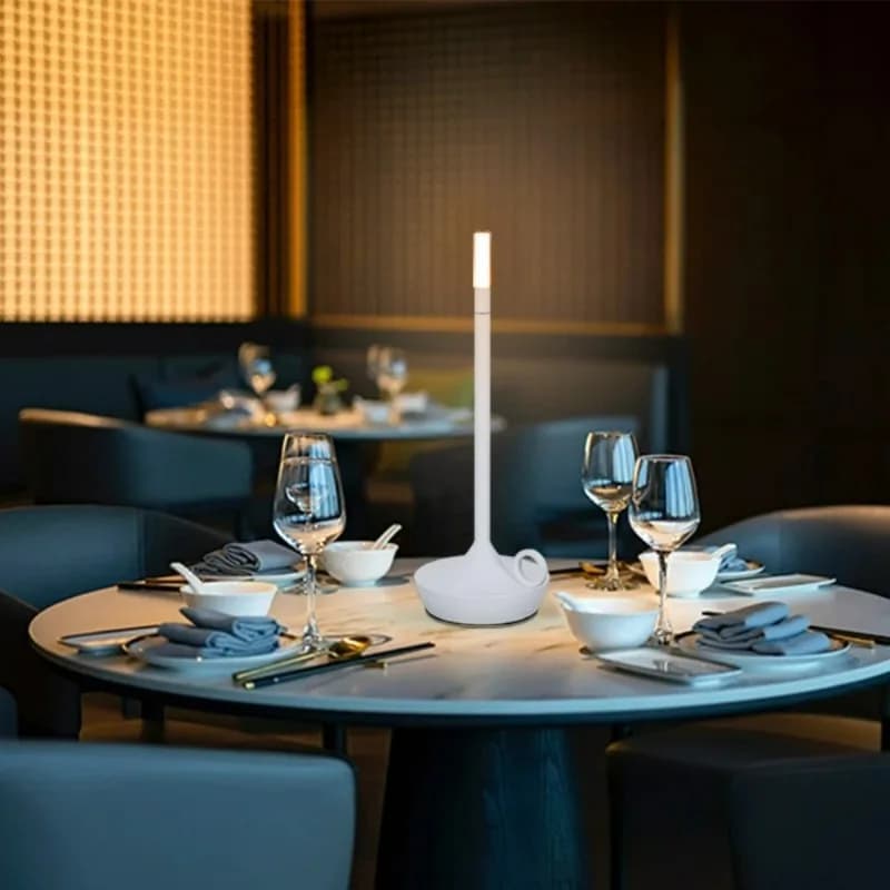 Lampada a Candela Ricaricabile Resistente alle Intemperie con Controllo Touch, Luce d'Atmosfera Decorativa Portatile per Campeggio, Hotel, Bar e BBQ