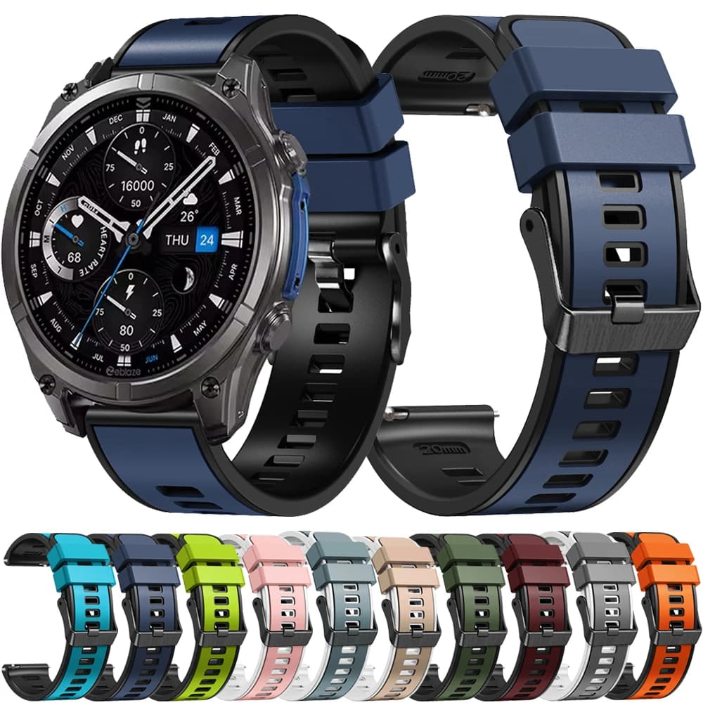 Cinturino in silicone per Zeblaze VIBE 8 Smartwatch cinturino da polso cinturino a sgancio rapido Zeblaze Stratos 4/GTR 3 Pro 22mm accessori braccialetto