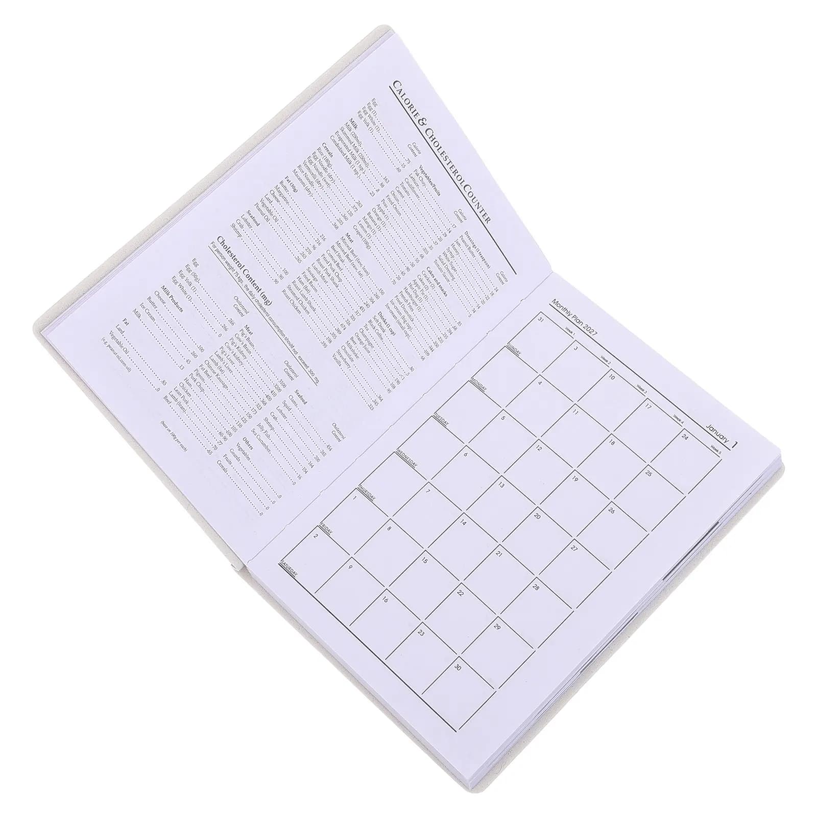 A7 Mini Weekly Planner 2027 PU Cover Portable Pocket Calendar Notebook Monthly Daily Organizer Calendar Planner Notebook