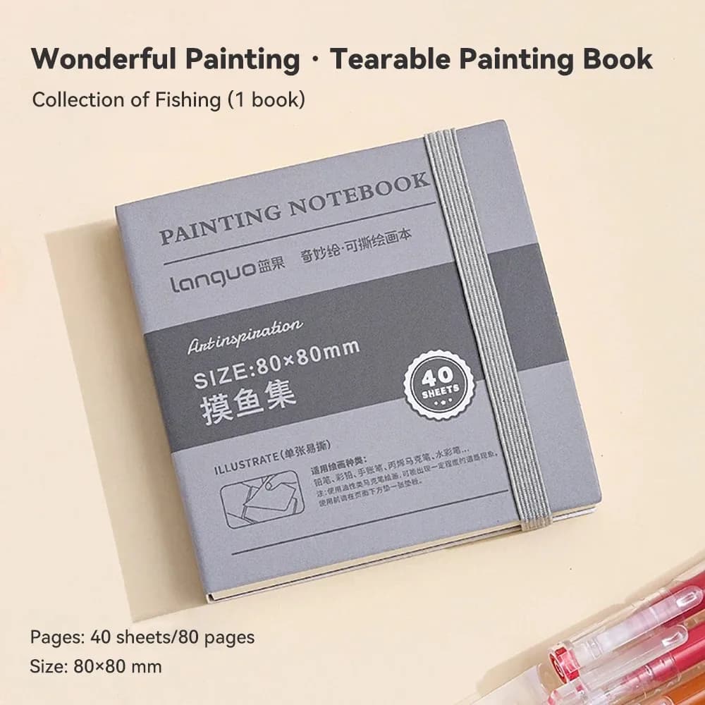 Thick Paper Tearable Drawing Notebook Classic Hardcover Sketchbook Handbook Professional Refillable Mini Drawing Book