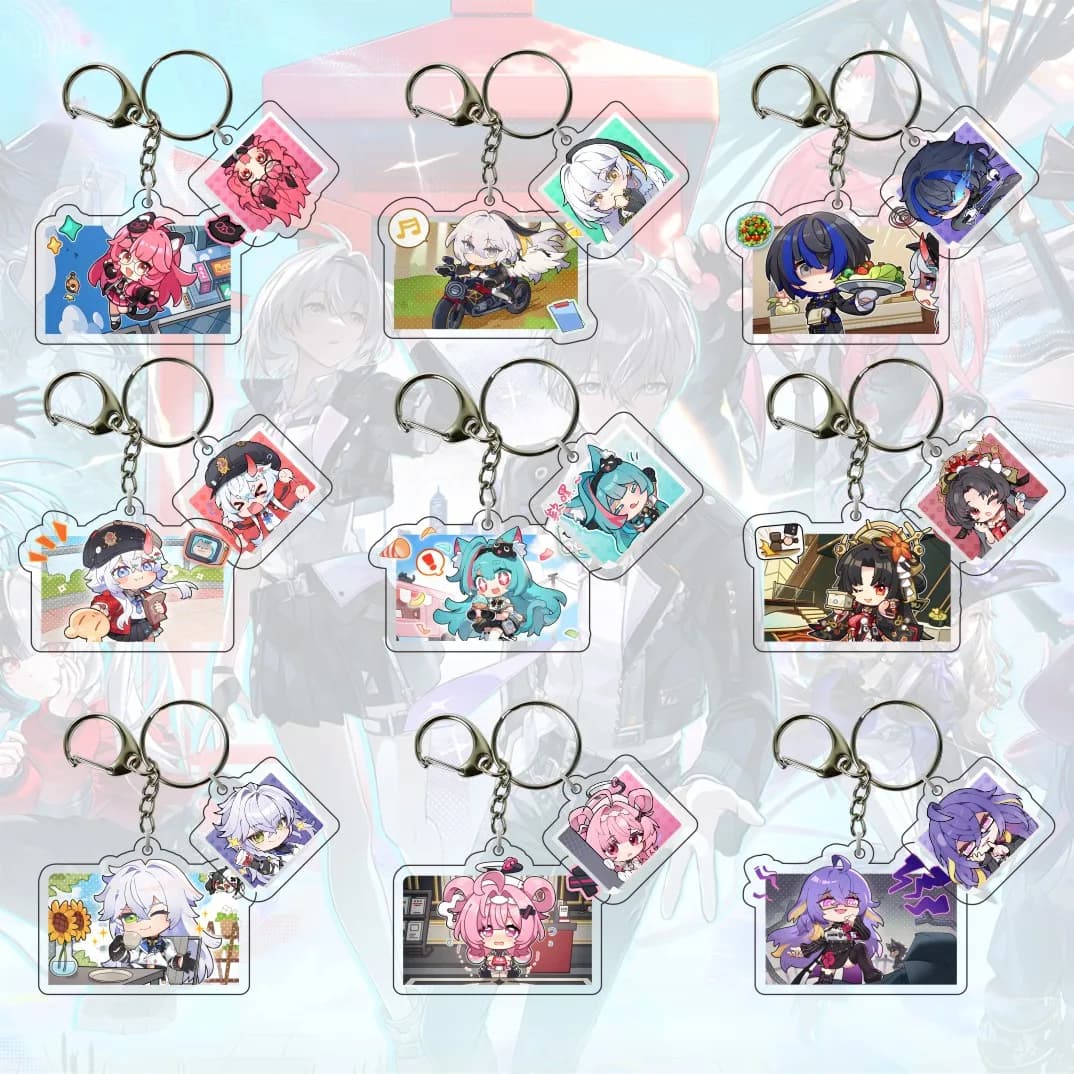 Game NTE: Neverness to Evernes Figurina in Acrilico da 6 cm Hotori Daffodil Hathor Fadia Ciondolo per Zaino Portachiavi Auto Decorazione Regalo per Fan