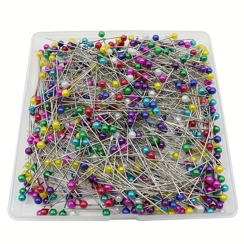600 Pezzi di Spilli da Cucito, Spilli per Quilting Dritti da 3,8 mm con Testa a Sfera Perlata, Aghi Multicolore per Progetti Fai-da-Te, Gioielli e Artigianato