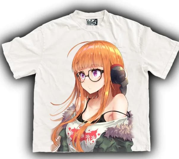 T-shirt a maniche corte con graffiti di ragazze anime, giovanile e alla moda, per uomo e donna, in puro cotone, stile cartone animato dolce e adolescente.