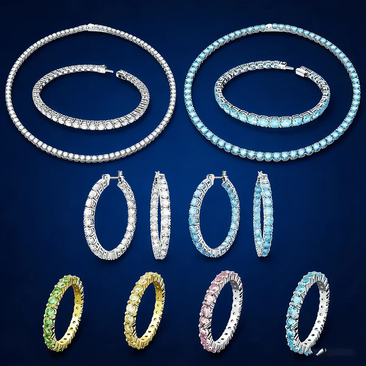 Gioielli di Lusso per Donne: Collane Tennis, Bracciali, Orecchini, Anelli; Regali Eleganti e Semplici per San Valentino