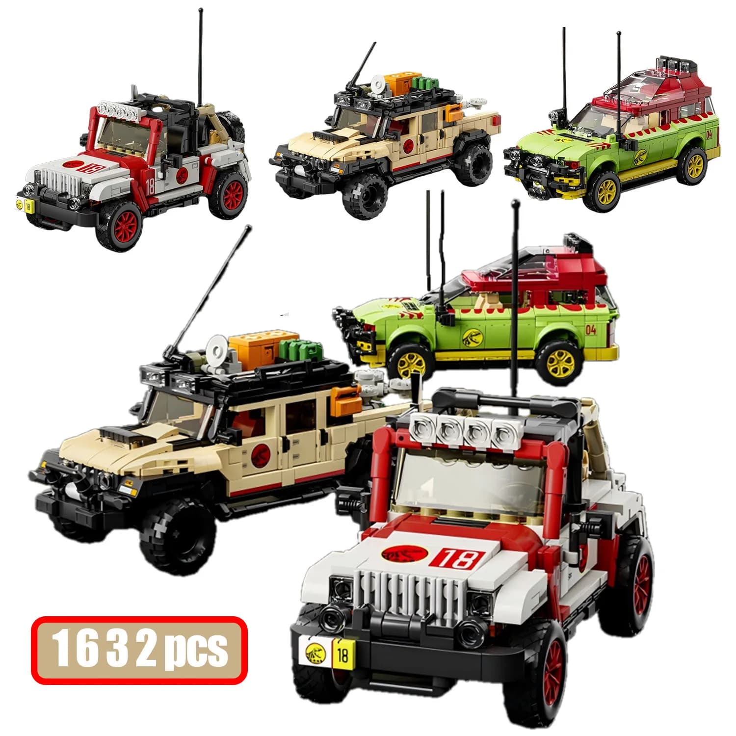 1632PCS City Classic Off-road Vehicle Model Building Blocks Technical 3 in 1 Racing Car Assembly MOC Bricks Education Toys Gifts