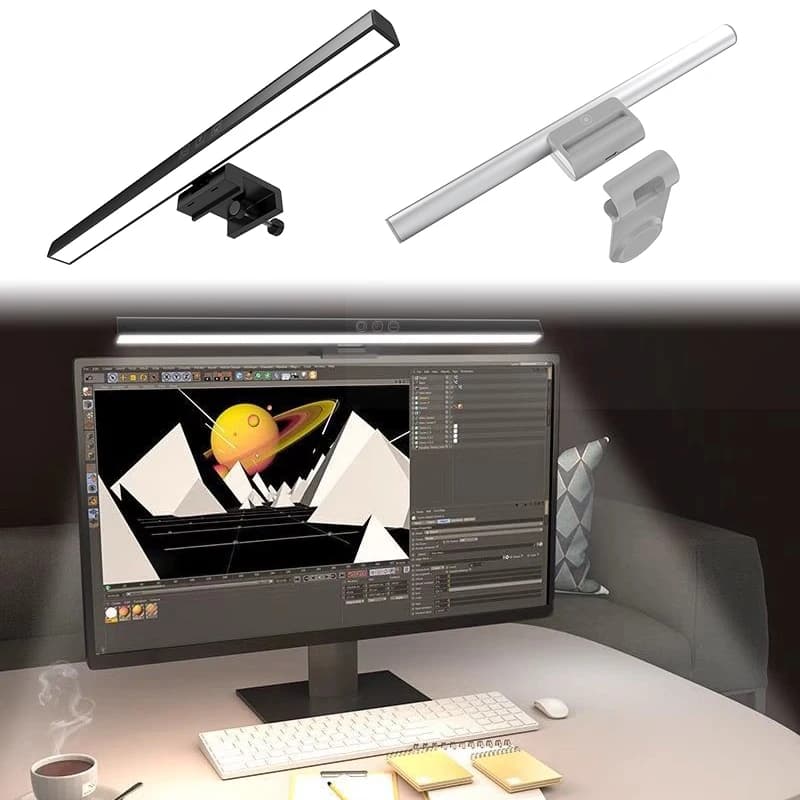 Barra luminosa per monitor a LED Luce notturna dimmerabile Lampada da scrivania a 3 colori Apprendimento Ufficio Lettura Protezione per gli occhi Schermo Illuminazione a sospensione