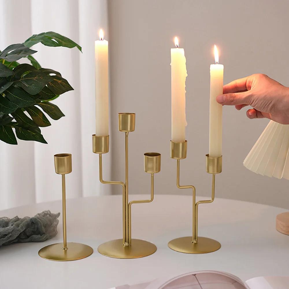Nuova Decorazione per Cena a Lume di Candela in Stile Europeo 2026, Decorazione per Tavolo da Pranzo, Ornamento in Ferro per Soggiorno, Portacandele